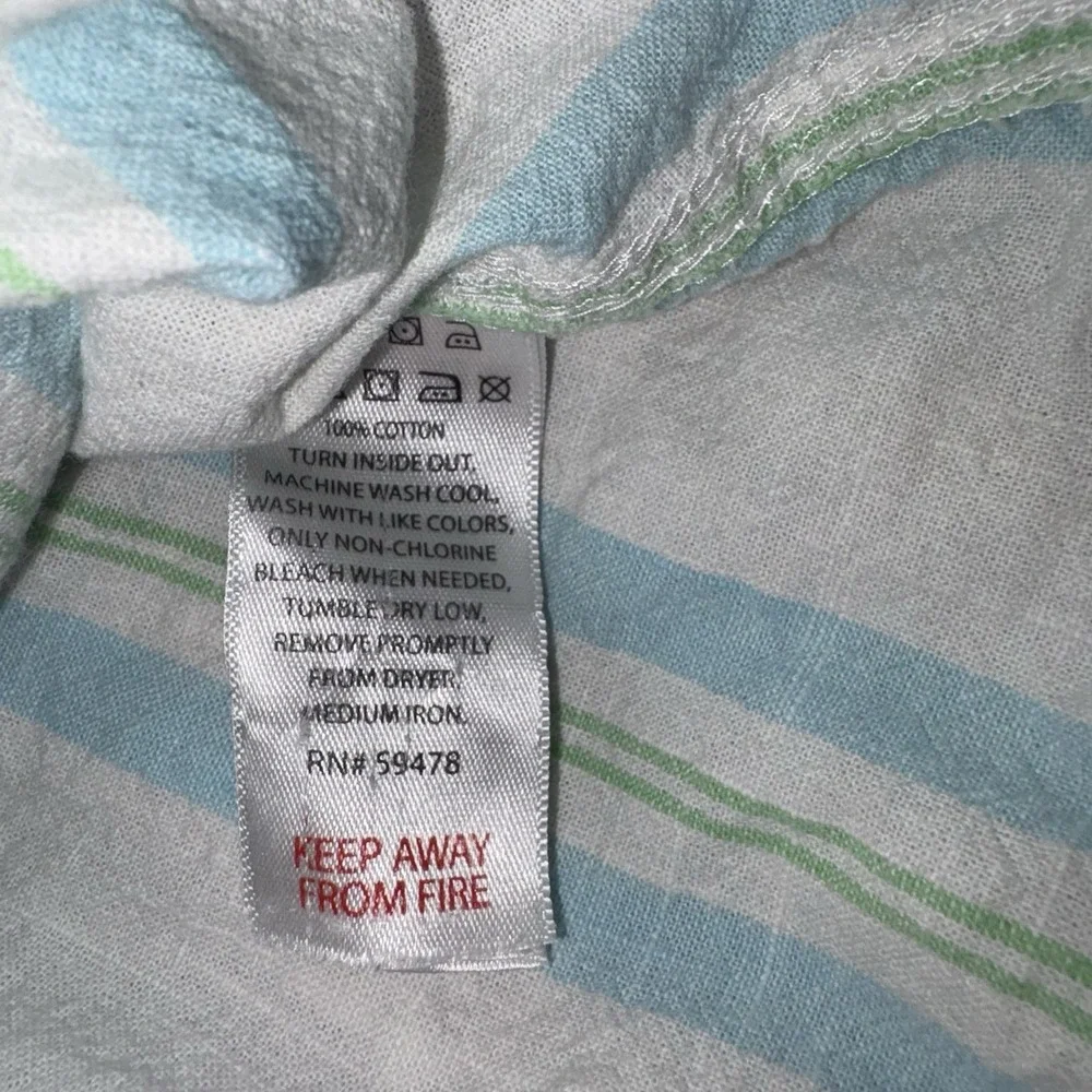 Caribbean‎ Joe Kids Short Sleeve Button Up Striped Shirt Boys Size S (5-6) Beach